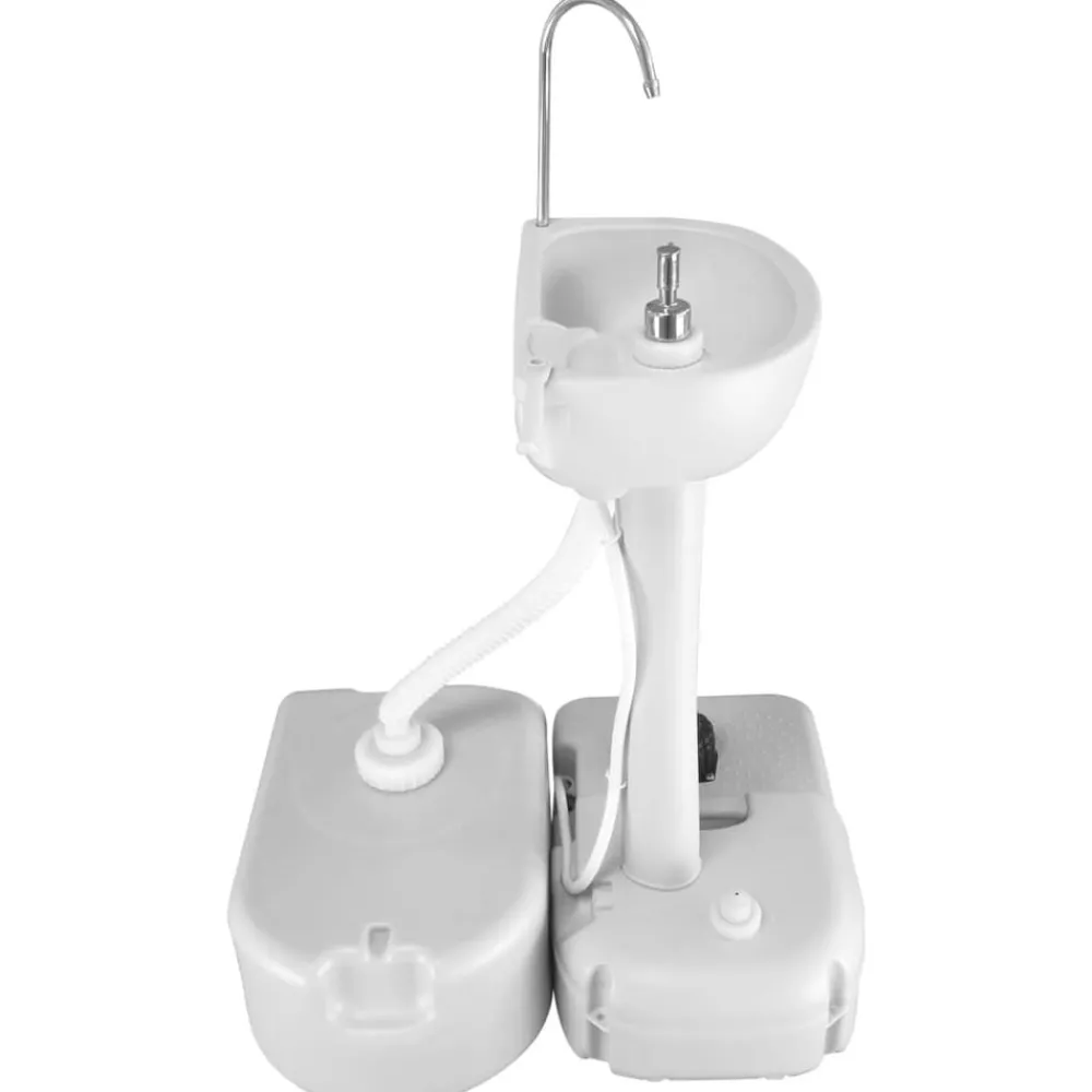 vidaXL Réservoir d'eau portable avec adaptateur 24 L gris