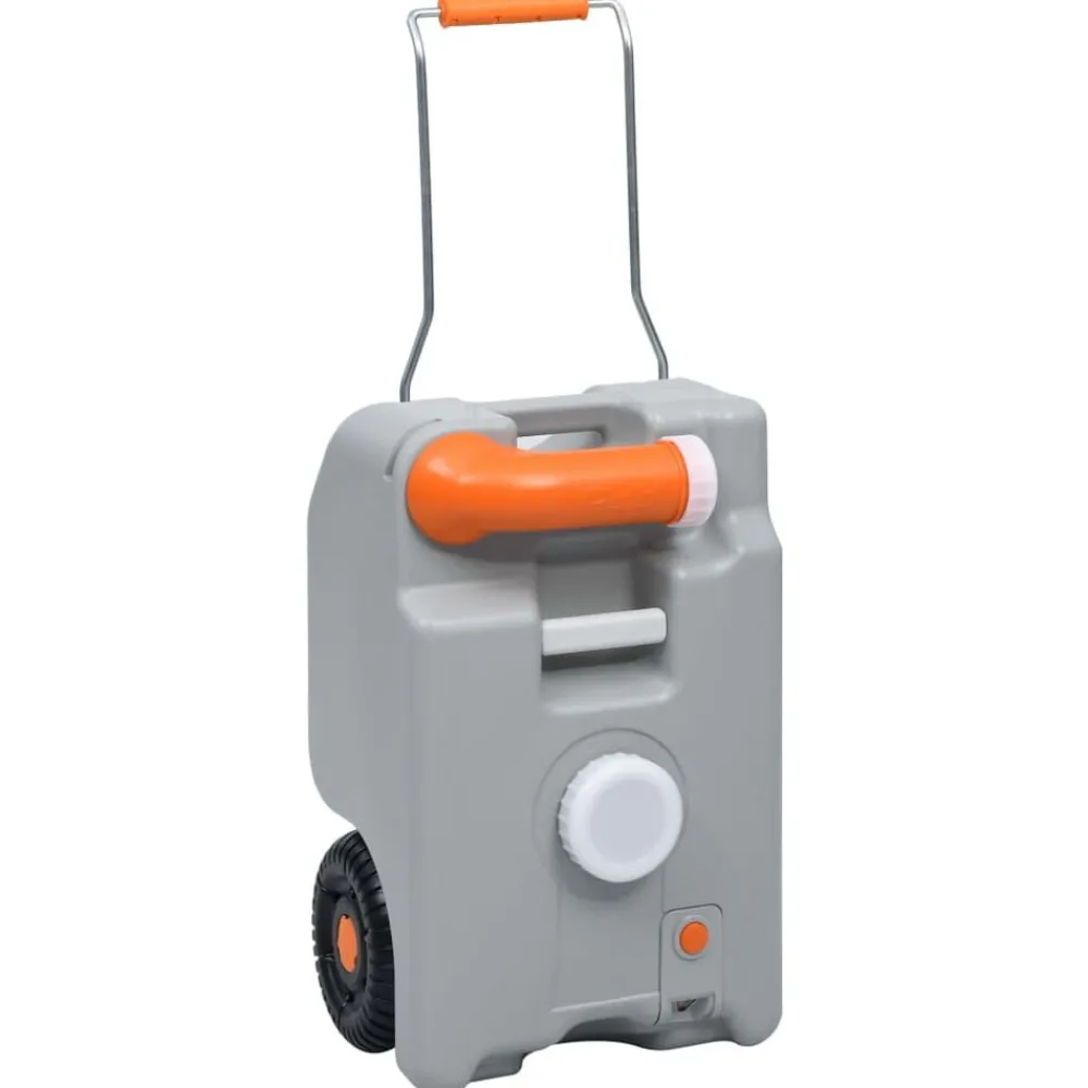 Loisirs De Plein Air-vidaXL Réservoir d'eau sur roues pour camping 25 L Gris