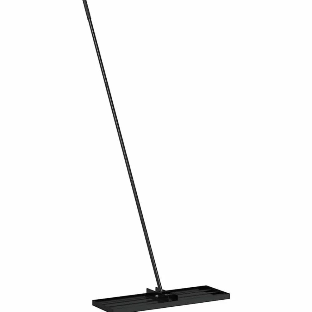 vidaXL Râteau de jardin Noir 75 x 25 x 200 cm Acier enduit de poudre