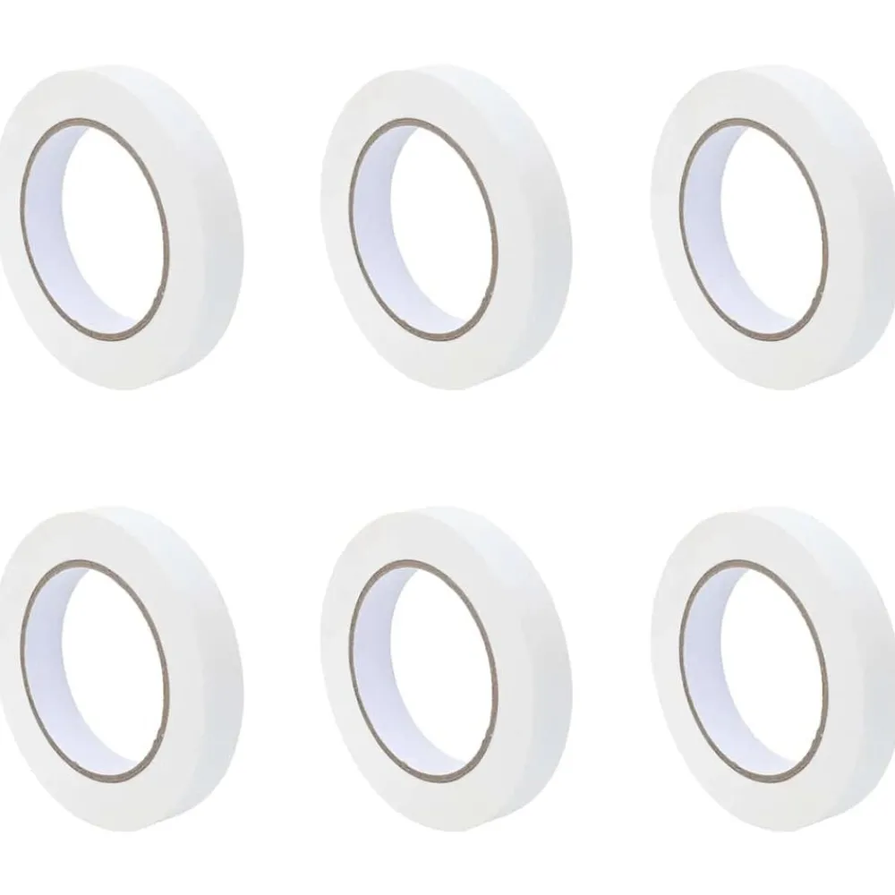 Consommables De Construction-vidaXL Rubans de masquage pour peintre 6 pcs Blanc 19mm x 50m Papier