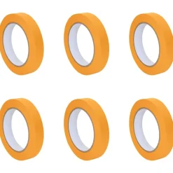 Consommables De Construction-vidaXL Rubans de masquage pour peintre 6 pcs Jaune 19mm x 50m Papier