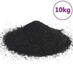 vidaXL Sable pour aquarium 10 kg noir 0,2-2 mm