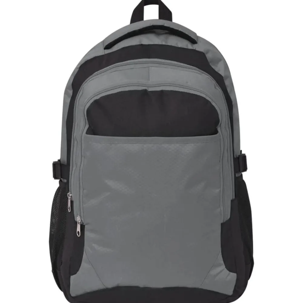 Bagages & Maroquinerie-vidaXL Sac à dos d'école 40 L noir et Gris