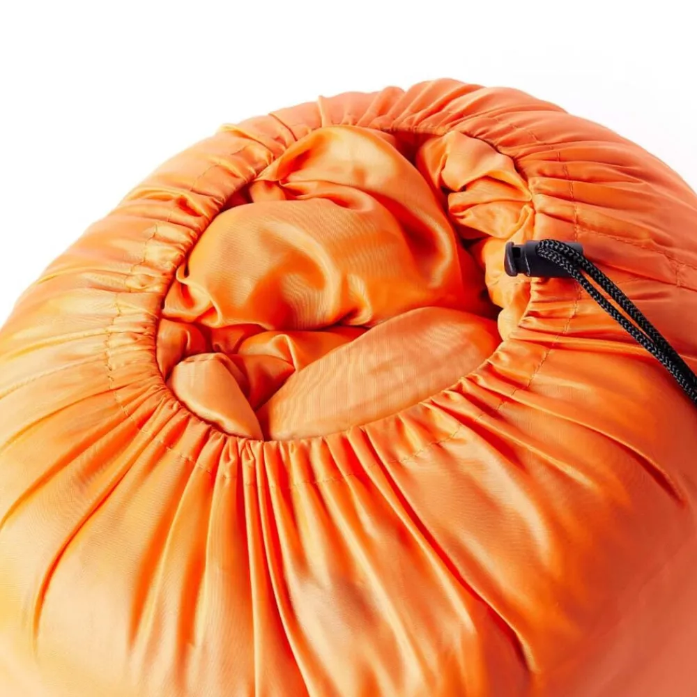 Loisirs De Plein Air-vidaXL Sac de couchage double et oreillers adultes camping 3-4 saisons Orange et noir