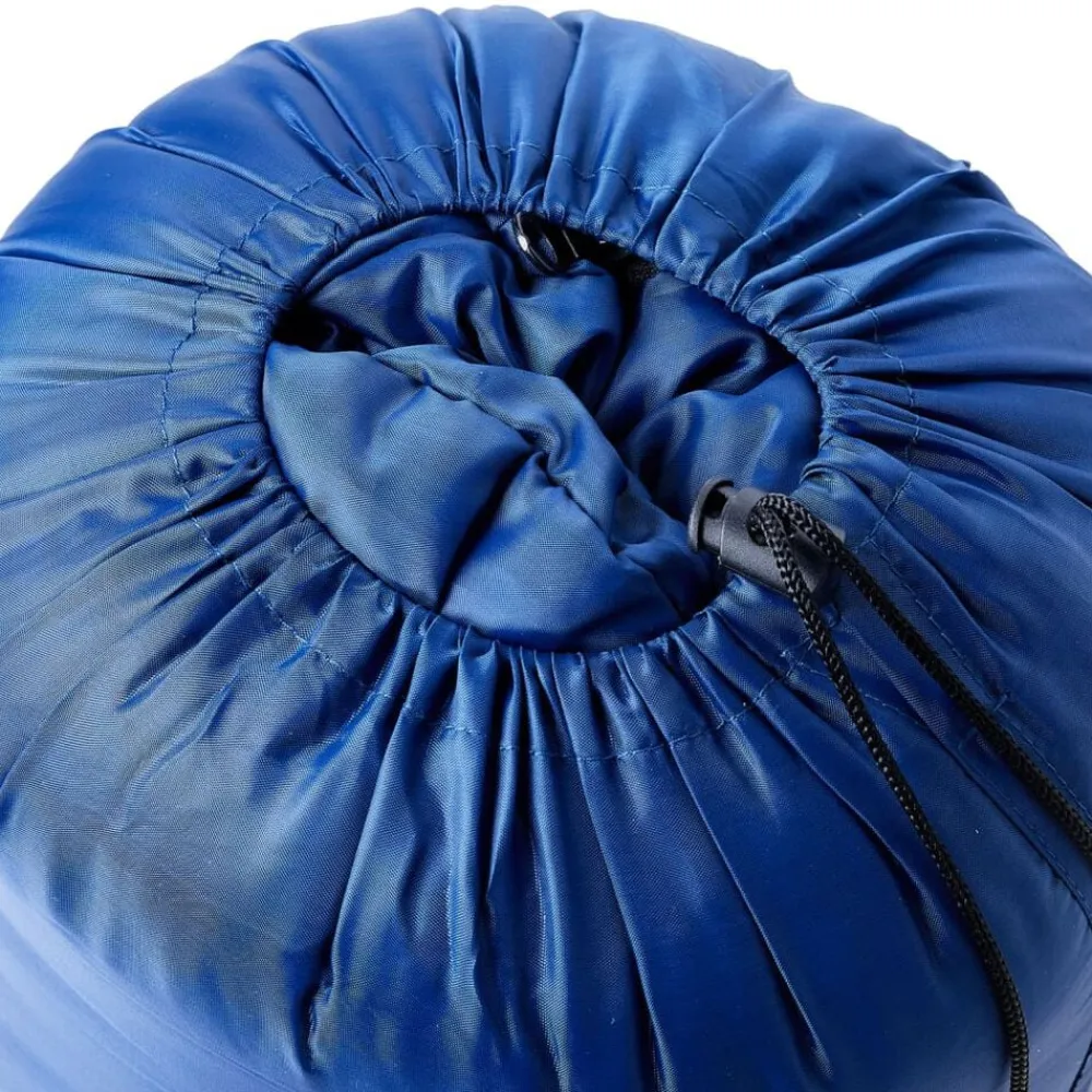 Loisirs De Plein Air-vidaXL Sac de couchage momie pour adultes camping 3 saisons marine et bleu