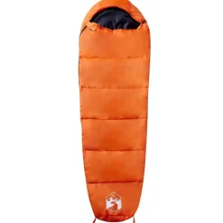 Loisirs De Plein Air-vidaXL Sac de couchage momie pour adultes camping 3 saisons Orange et noir