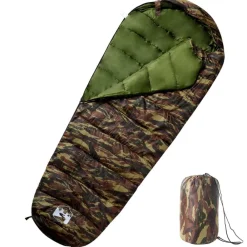 Loisirs De Plein Air-vidaXL Sac de couchage momie pour adultes camping 3 saisons Camouflage
