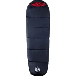 Loisirs De Plein Air-vidaXL Sac de couchage momie pour adultes camping 3 saisons noir et rouge