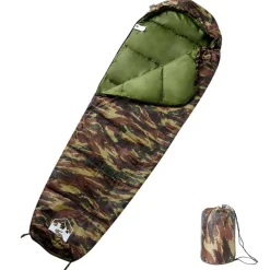 Loisirs De Plein Air-vidaXL Sac de couchage momie pour adultes camping 3 saisons Camouflage