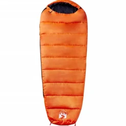 Loisirs De Plein Air-vidaXL Sac de couchage momie pour adultes camping 3 saisons Orange et noir