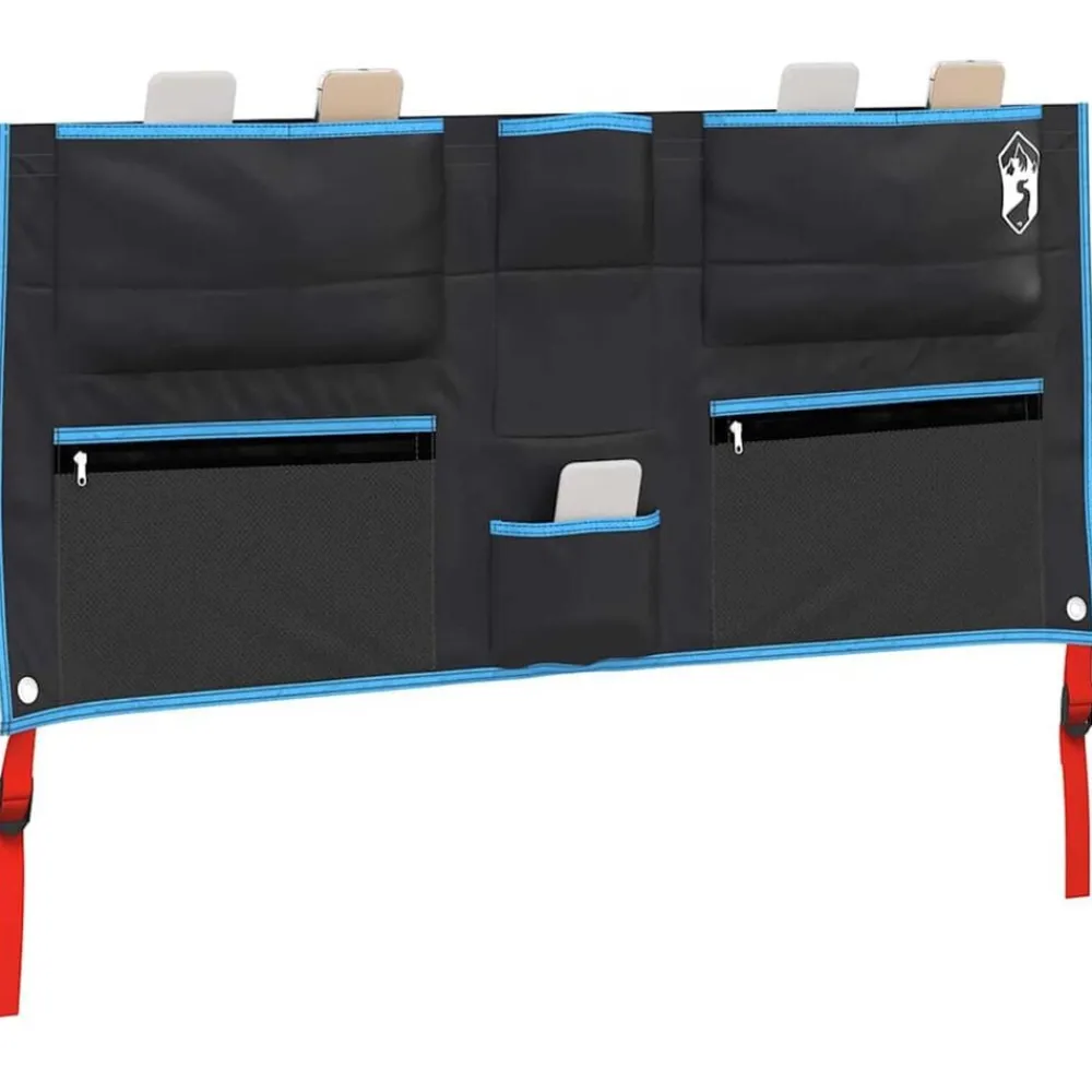 Loisirs De Plein Air-vidaXL Sac de rangement avec stockage Noir et Bleu 98 x 47 cm oxford