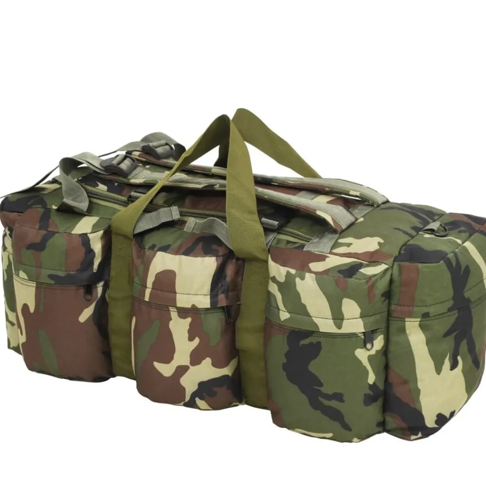 vidaXL Sac de sport en style militaire 3-en-1 45 L