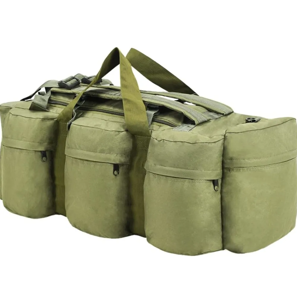 Bagages & Maroquinerie-vidaXL Sac de sport style militaire 3-en-1 45 L Vert olive
