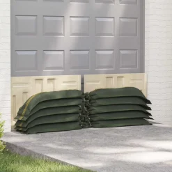 Stockage Industriel-vidaXL Sacs de sable 10 pcs Vert foncé 100 x 25 cm HDPE