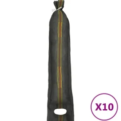 Stockage Industriel-vidaXL Sacs de sable 10 pcs vert foncé 103x25 cm PEHD