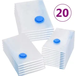 Produits Ménagers-vidaXL Sacs de voyage sous vide Sacs de vêtements 3 tailles 20 pcs