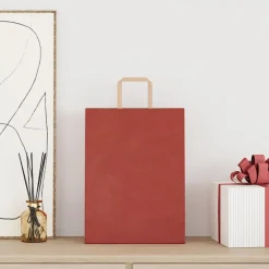 vidaXL Sacs en papier 250 pcs avec poignées 26x12x35 cm