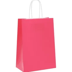 Arts & Loisirs-vidaXL Sacs en papier 50 pcs avec poignées 15x8x21 cm Rose