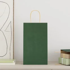 Arts & Loisirs-vidaXL Sacs en papier 50 pcs avec poignées 21x11x36 cm Vert