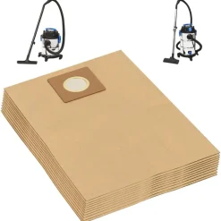 Accessoires Pour Appareils Électroménagers-vidaXL Sacs en papier pour aspirateur sec et humide 10 pcs Marron