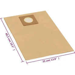 Accessoires Pour Appareils Électroménagers-vidaXL Sacs en papier pour aspirateur sec et humide 10 pcs Marron