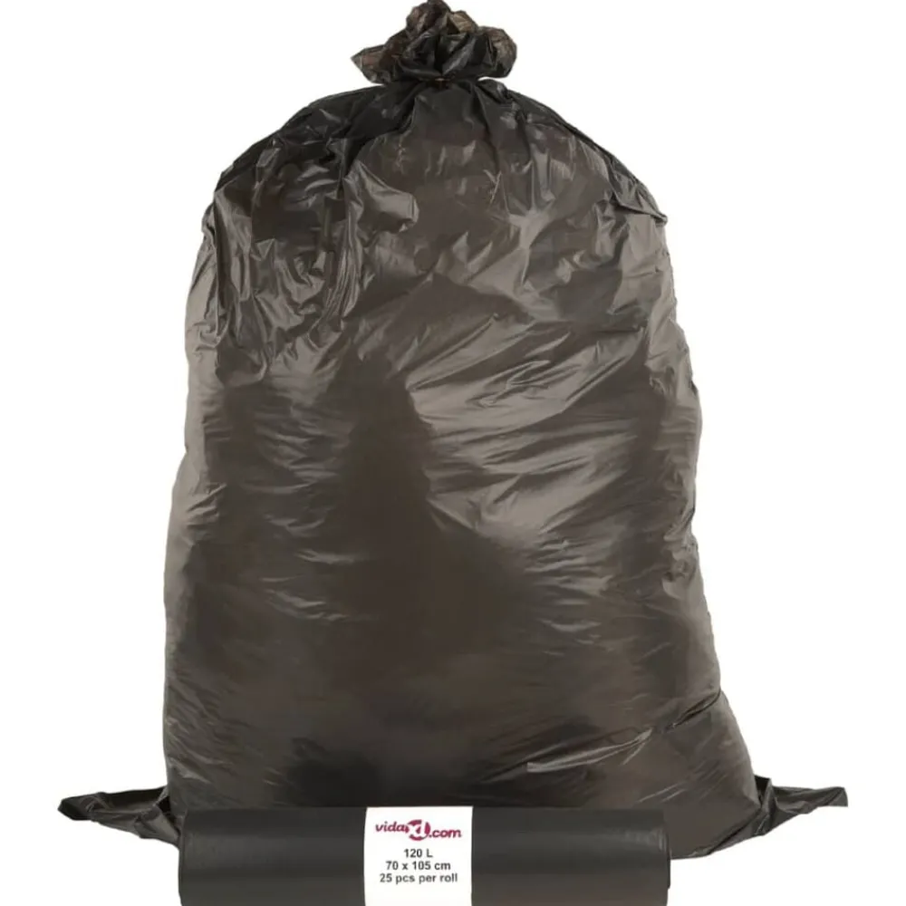 vidaXL Sacs poubelles 250 pcs noir 120 L