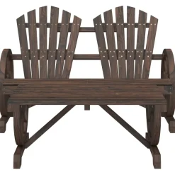 Mobilier De Jardin-vidaXL Salon de jardin 2 pcs bois de sapin massif Marron foncé
