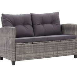 vidaXL Salon de jardin 6 pcs avec coussins Résine tressée