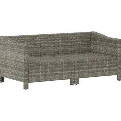Mobilier De Jardin-vidaXL Salon de jardin 2 pièces avec coussins en polyrotin gris