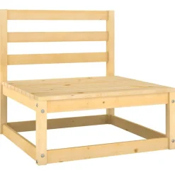 vidaXL Salon de jardin 2 pcs avec coussins Bois de pin massif