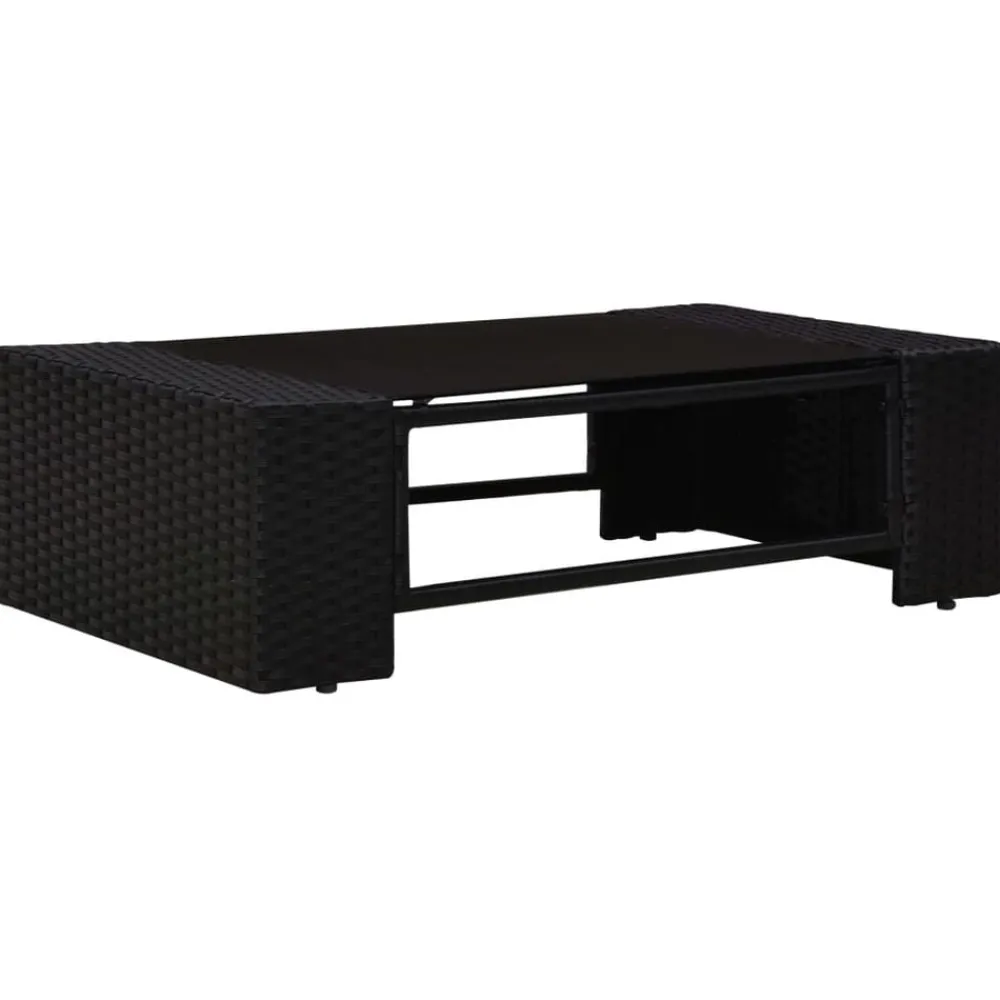 Mobilier De Jardin-vidaXL Salon de jardin 7 pcs Résine tressée Noir