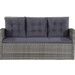 vidaXL Salon de jardin 6 pcs avec coussins résine tressée