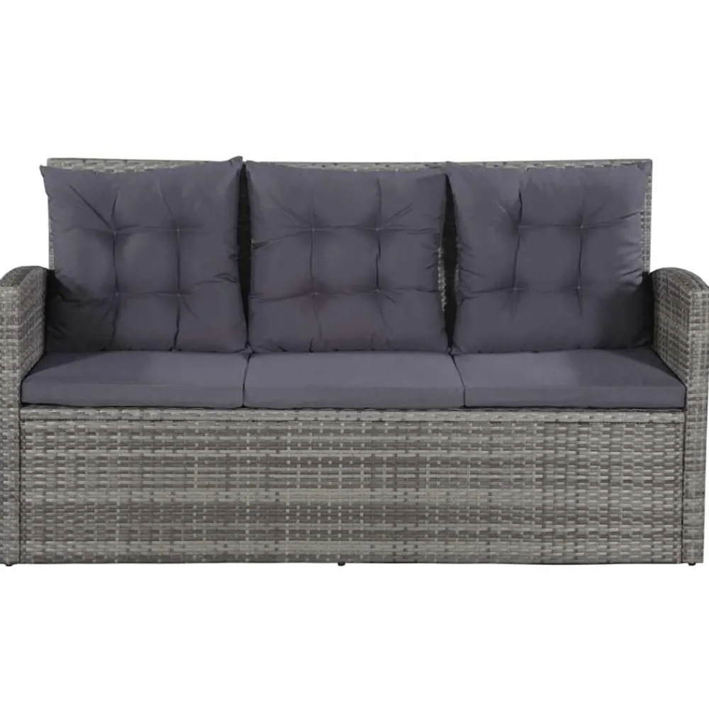 vidaXL Salon de jardin 6 pcs avec coussins résine tressée