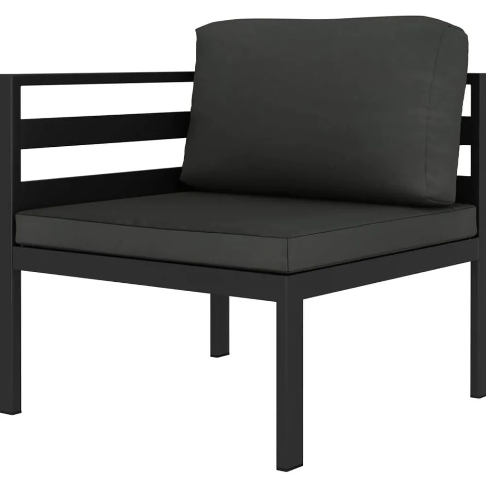 vidaXL Salon de jardin 6 pcs avec coussins Aluminium Anthracite