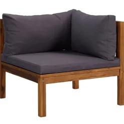 vidaXL Salon de jardin 8 pcs avec coussin Bois d'acacia solide