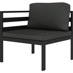 Mobilier De Jardin-vidaXL Salon de jardin 7 pcs avec coussins Aluminium Anthracite
