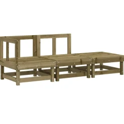 Mobilier De Jardin-vidaXL Salon de jardin 3 pcs bois de pin imprégné Naturel impregné