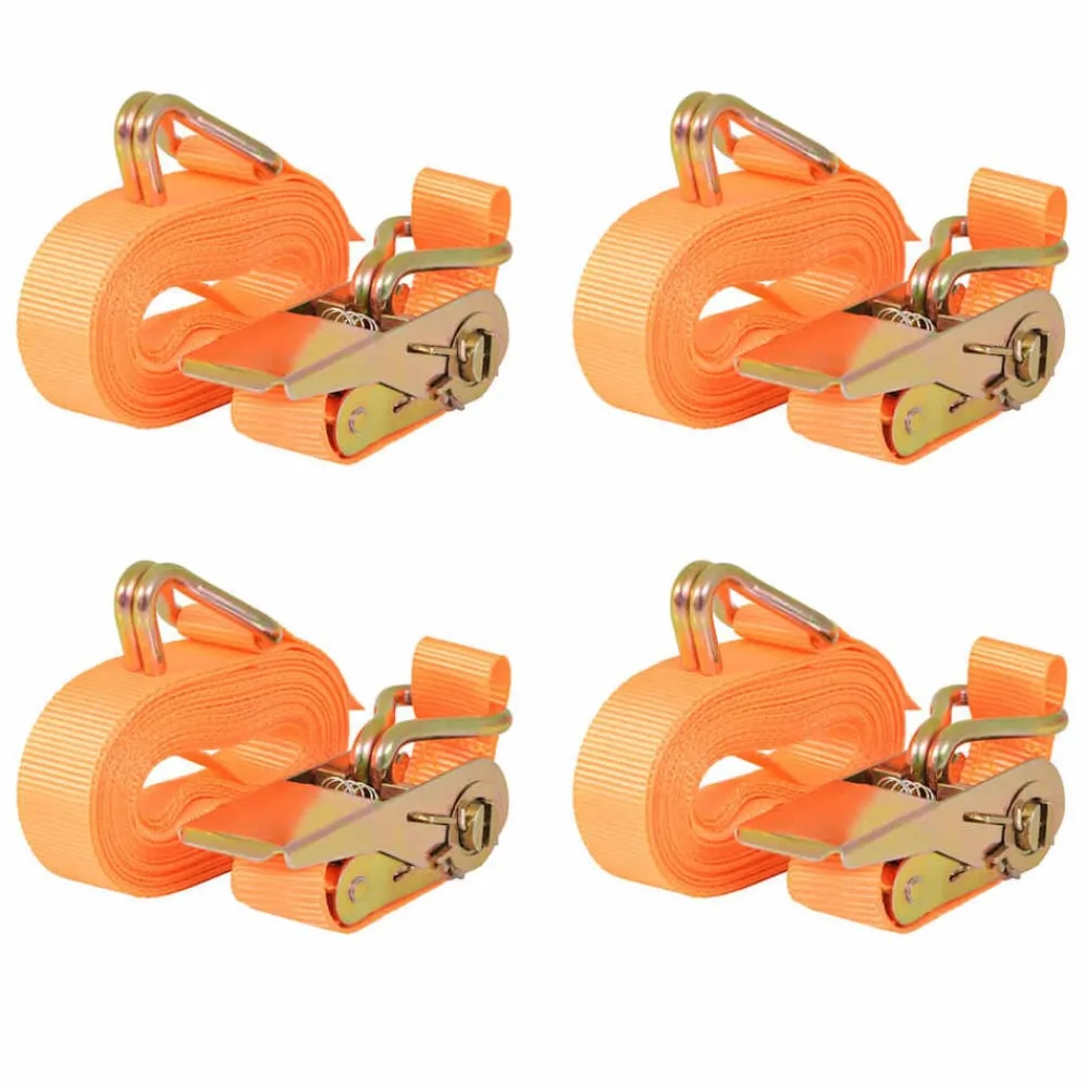 vidaXL Sangle d’arrimage à cliquet 4 pcs 0,4 tonne 6 m x 25 mm