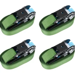 vidaXL Sangles d’arrimage à cliquet 4 pcs 800 daN 6 m Vert
