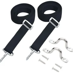 vidaXL Sangles de toit bimini 2 pcs Tissu et acier inoxydable