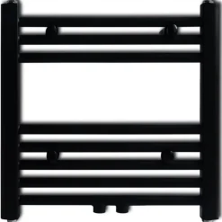 Appareils Électroménagers-vidaXL Sèche-serviettes eau chaude à rails droits 480 x 480 mm Noir