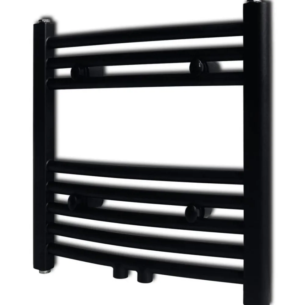 vidaXL Sèche-serviettes eau chaude à rails incurvés 480 x 480 mm
