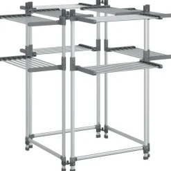 vidaXL Séchoir à linge 107x107x120 cm aluminium