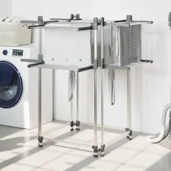 vidaXL Séchoir à linge 107x107x120 cm aluminium