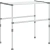 vidaXL Séchoir à linge 83x(50-55)x(40-85) cm aluminium