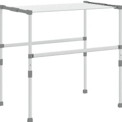 vidaXL Séchoir à linge 83x(50-55)x(40-85) cm aluminium