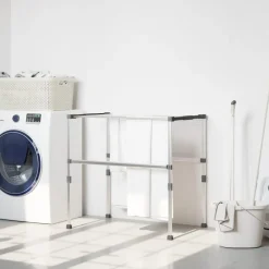 vidaXL Séchoir à linge 83x(50-55)x(40-85) cm aluminium