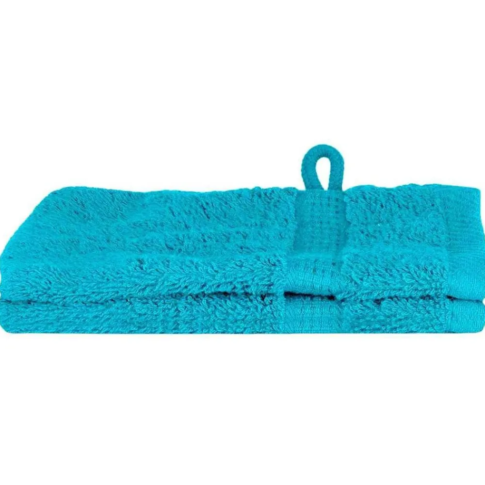 Linge-vidaXL Serviette Invité SOLUND 2 pcs 15 x 21 cm 550 gsm Turquoise