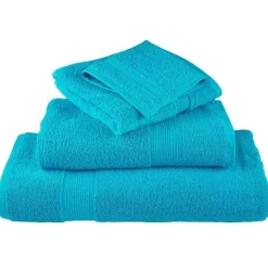 Linge-vidaXL Serviette Invité SOLUND 2 pcs 15 x 21 cm 550 gsm Turquoise