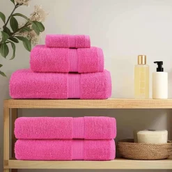 Linge-vidaXL Serviette Invité SOLUND 2 pcs 15 x 21 cm 550 gsm Rose